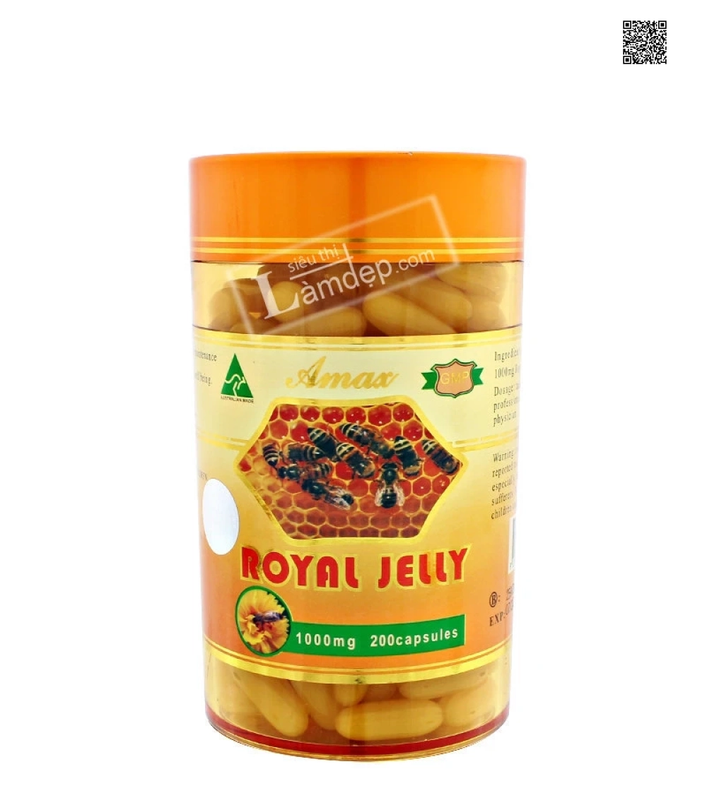 Sữa Ong Chúa Úc Amax Royal Jelly 1000mg x 200viên Sữa Ong Chúa Úc Amax Royal Jelly 1000mg x 200viên