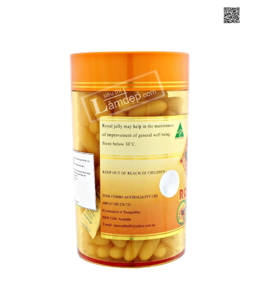 Sữa Ong Chúa Úc Amax Royal Jelly 1000mg x 200viên Sữa Ong Chúa Úc Amax Royal Jelly 1000mg x 200viên