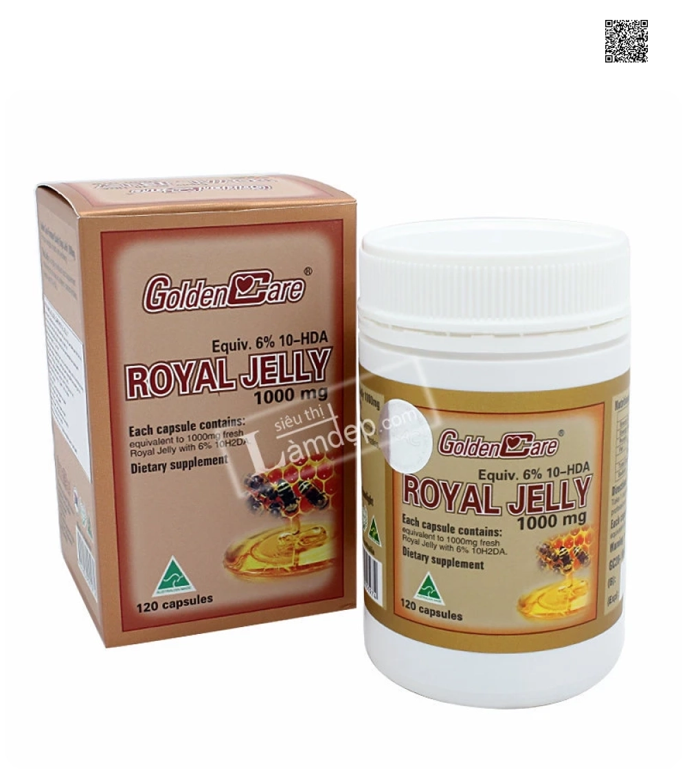 Sữa Ong Chúa Golden Care Royal Jelly (1000 mg x 120 Viên) Sữa Ong Chúa Golden Care Royal Jelly (1000 mg x 120 Viên)