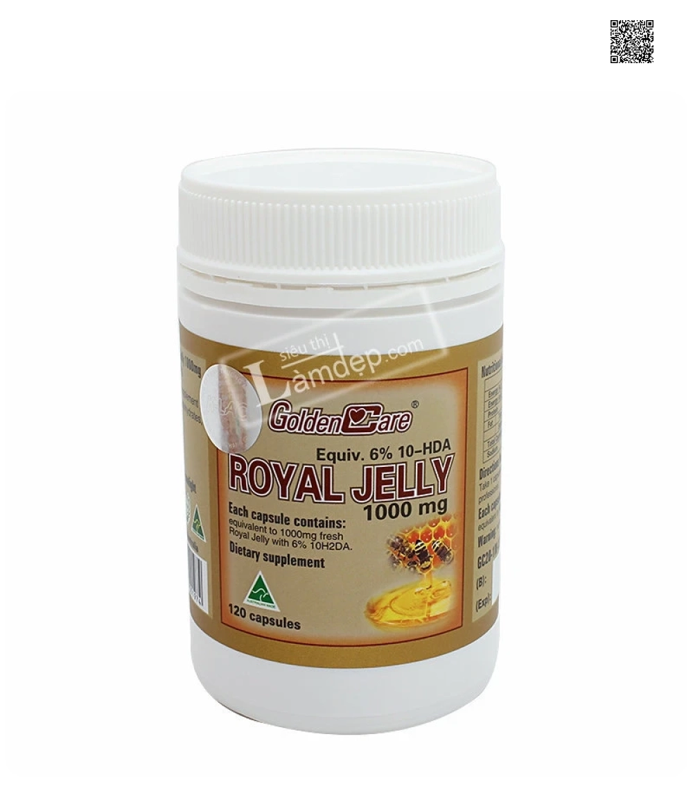 Sữa Ong Chúa Golden Care Royal Jelly (1000 mg x 120 Viên) Sữa Ong Chúa Golden Care Royal Jelly (1000 mg x 120 Viên)