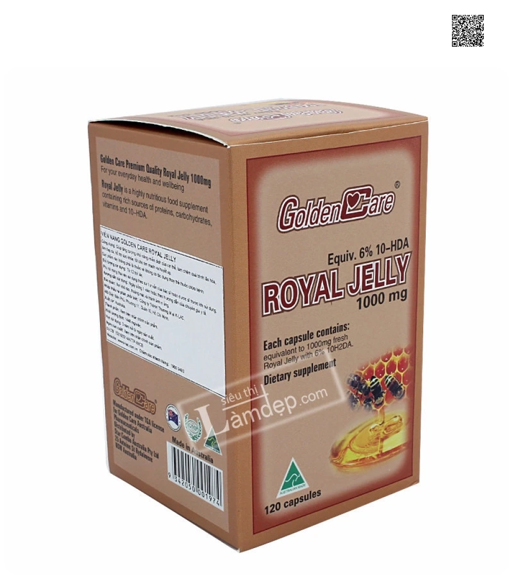 Sữa Ong Chúa Golden Care Royal Jelly (1000 mg x 120 Viên) Sữa Ong Chúa Golden Care Royal Jelly (1000 mg x 120 Viên)