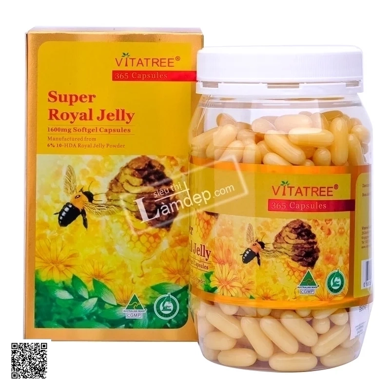 Sữa Ong Chúa Vitatree Super Royal Jelly (365 Viên x 1600mg)