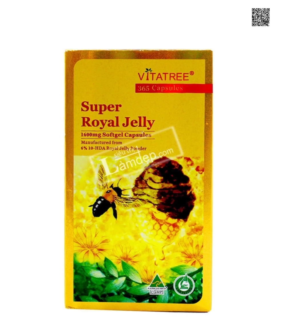 Sữa Ong Chúa Vitatree Super Royal Jelly (365 Viên x 1600mg)
