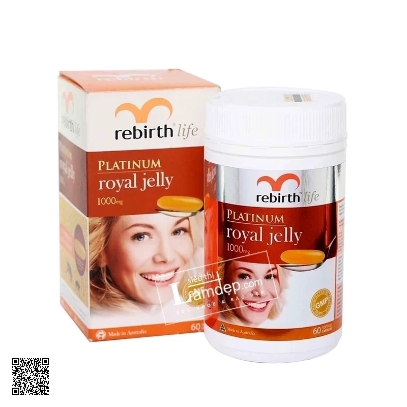 Sữa Ong Chúa Rebirth Life Platinum Royal Jelly 1000mg