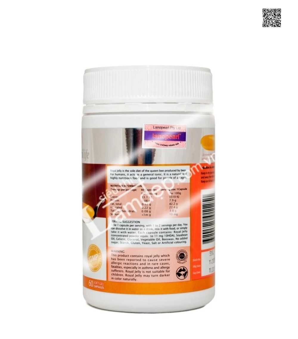 Sữa Ong Chúa Rebirth Platinum Royal Jelly 1000mg