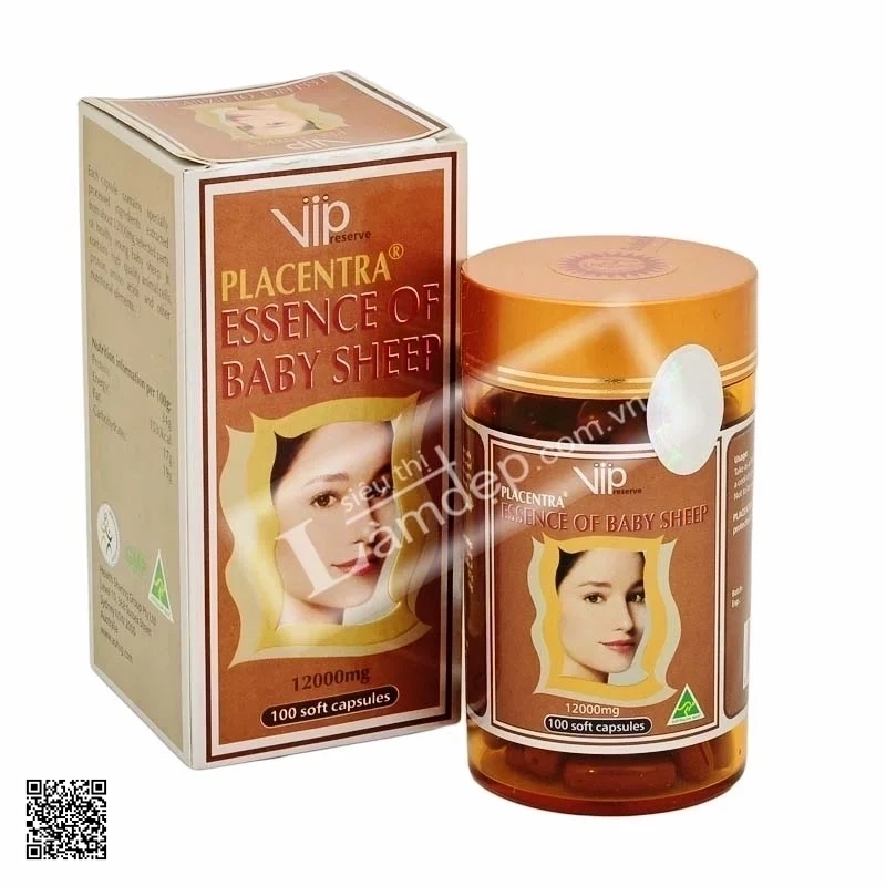 Nhau Thai Cừu Vip Úc  (12000mg x 100 viên)