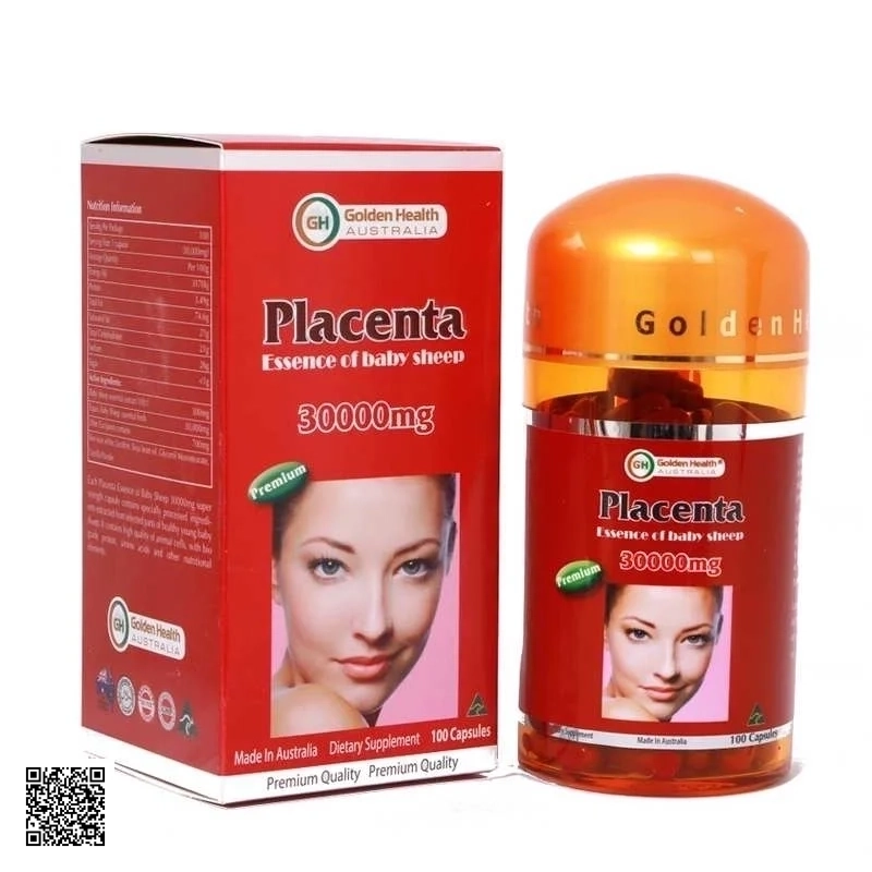 Nhau Thai Cừu Golden Health Placenta 30000mg 100 Viên