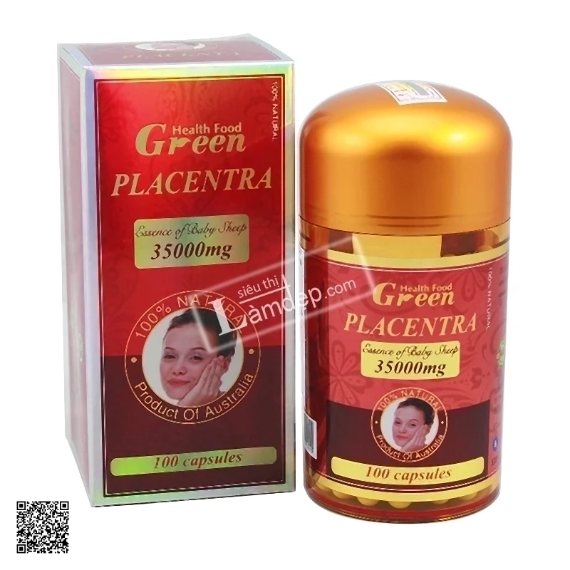 Nhau Thai Cừu Green Health Food Placentra 35000mg 100 Viên