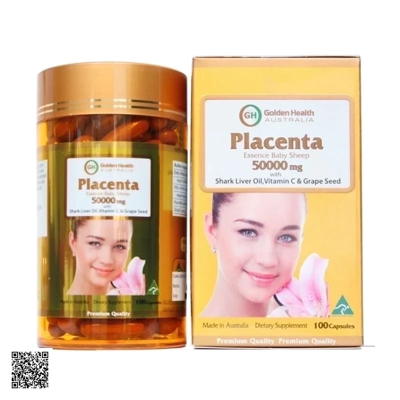 Golden Health Placenta 50000mg - Nhau Thai Cừu Úc (100 Viên)