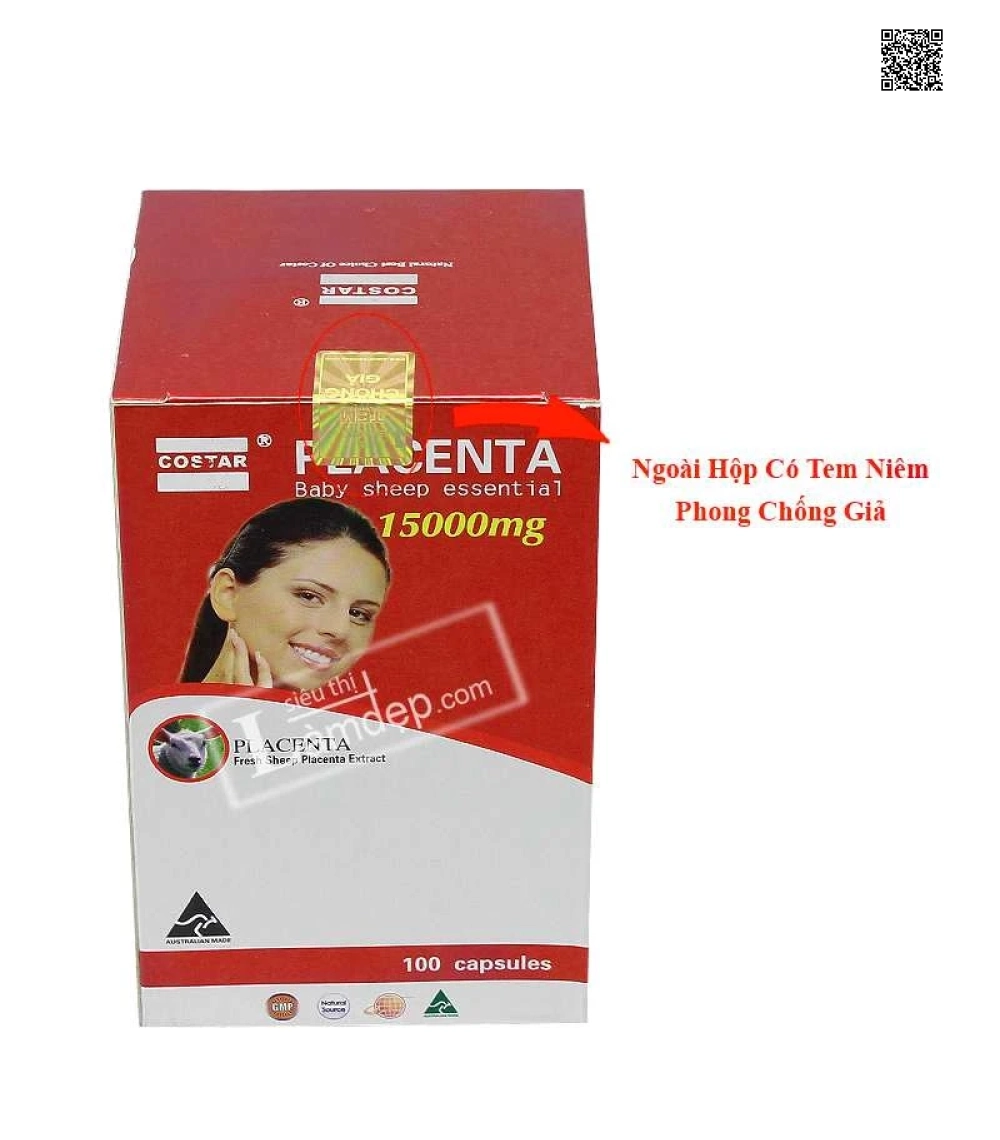 Nhau Thai Cừu COSTAR (15000mg x 100 viên) Nhau Thai Cừu COSTAR (15000mg x 100 viên)