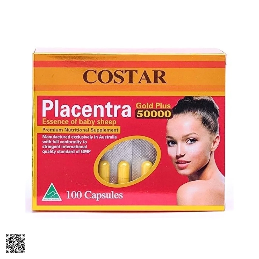 Costar Placentra Gold Plus 50000mg - Viên Uống Nhau Thai Cừu (100 Viên)
