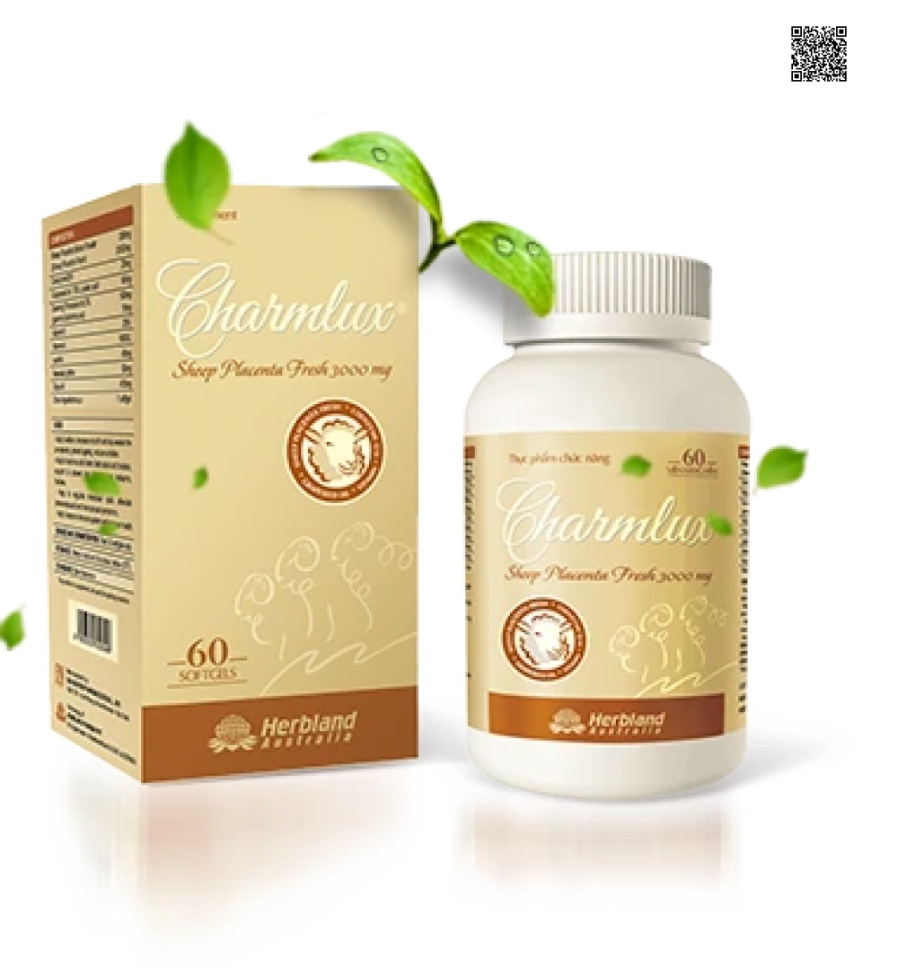Nhau Thai Cừu Charmlux ( 3000mg x 60 Viên)
