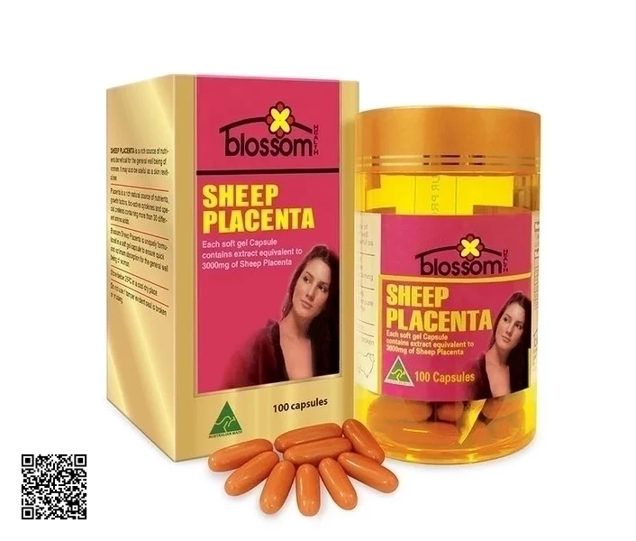 Nhau Thai Cừu Blossom Sheep Placenta (3000mg x 100 Viên)