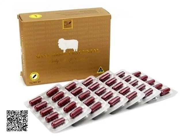 Maxi Sheep Placenta - Nhau Thai Cừu Úc (50000mg x 100 Viên)