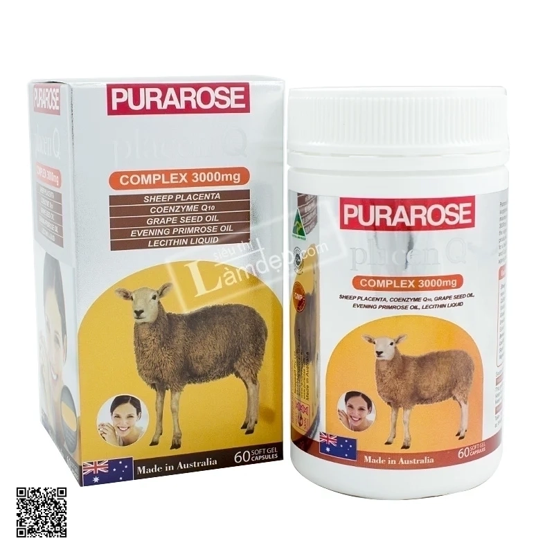 Nhau Thai Cừu Purarose (3000mg x 60 Viên)