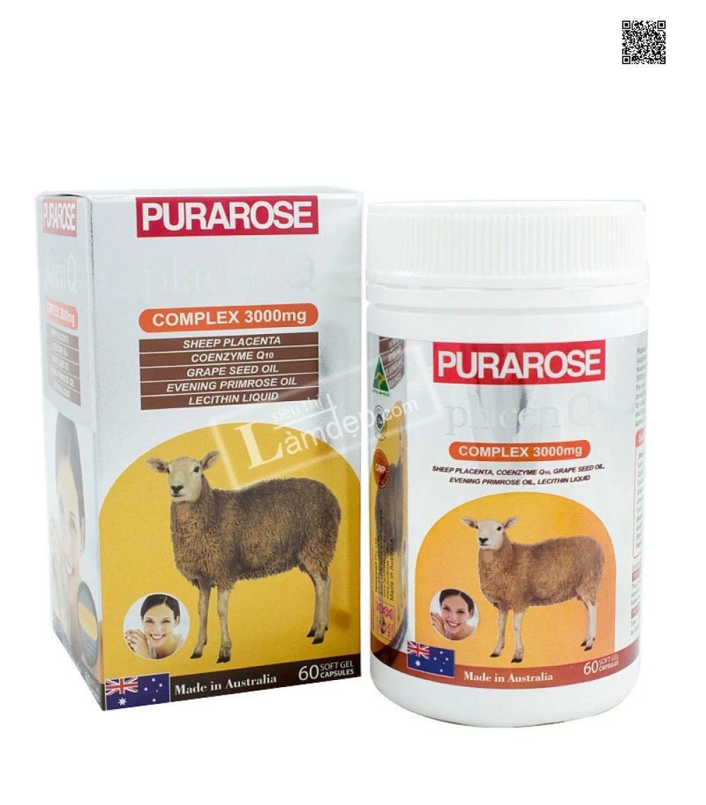 Nhau Thai Cừu Purarose ( 3000mg x 60 Viên) Nhau Thai Cừu Purarose ( 3000mg x 60 Viên)