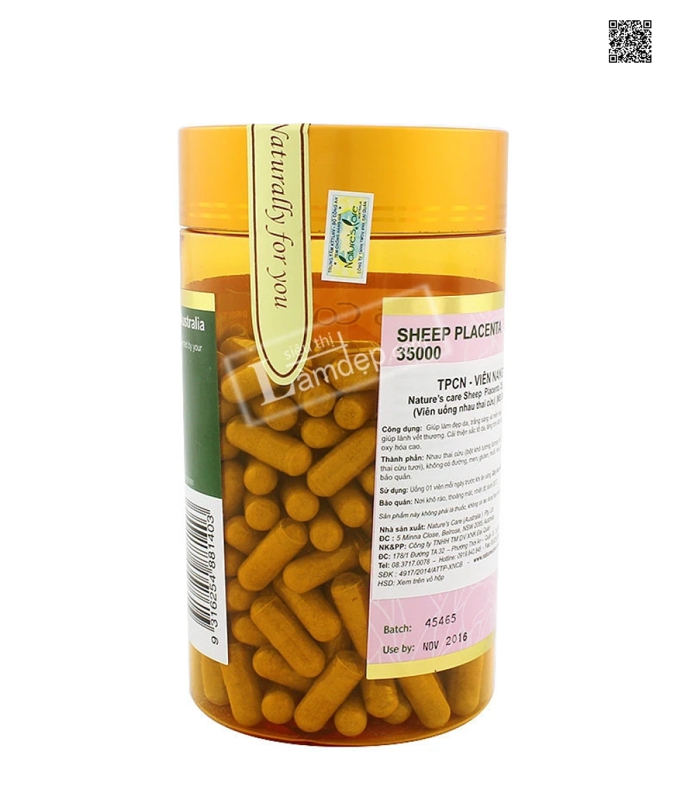 Nhau Thai Cừu Sheep Placenta Nature`s Care 35000mg Nhau Thai Cừu Sheep Placenta Nature`s Care 35000mg