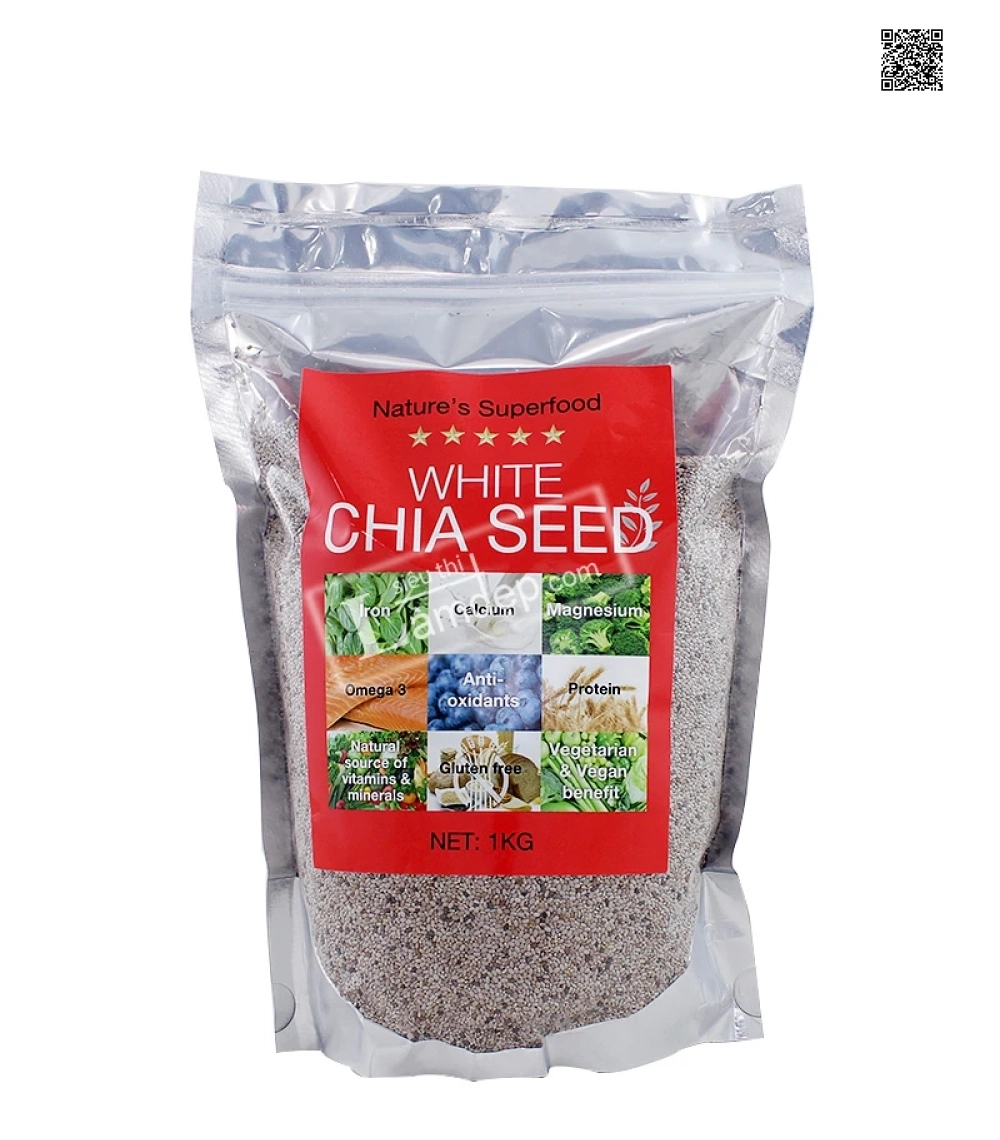 Hạt Chia Trắng Nature Superfood Cao Cấp Dạng Bịch 1Kg