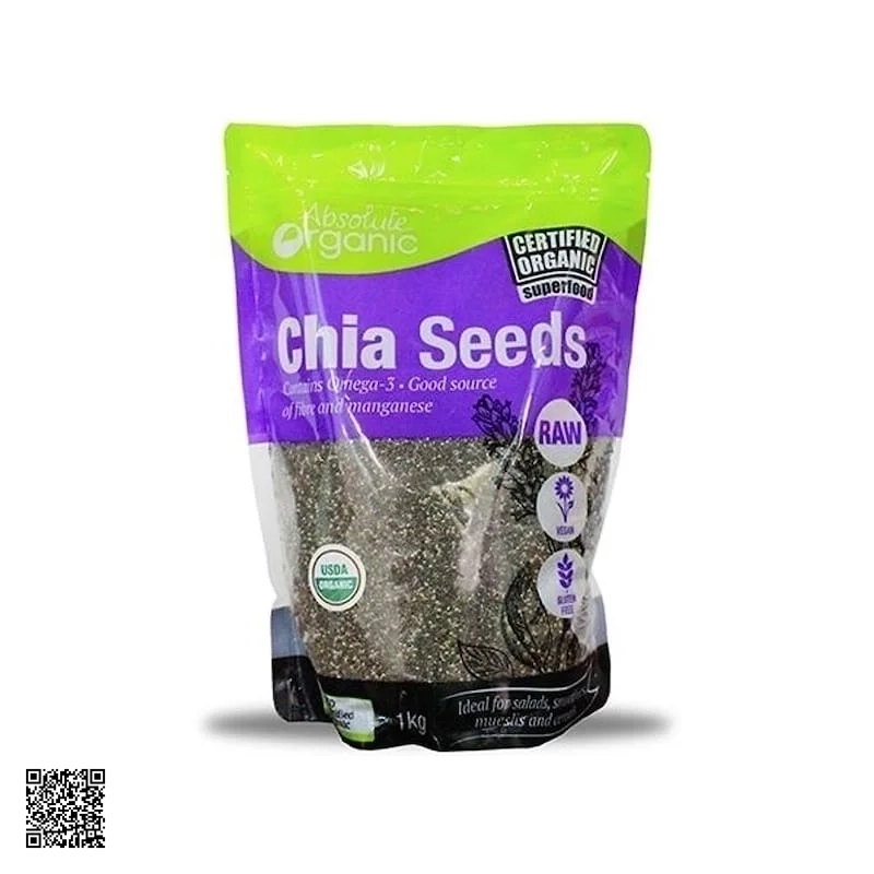 Hạt Chia Seeds Úc Túi Tím Absolute Organic 1kg