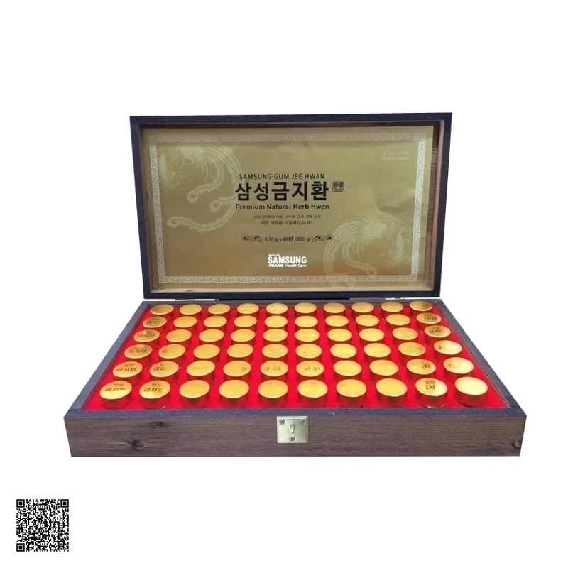 An Cung Ngưu Hoàng Hoàn Samsung Gum Jee Hwan Premium Natural Herb Hwan Hộp Gỗ