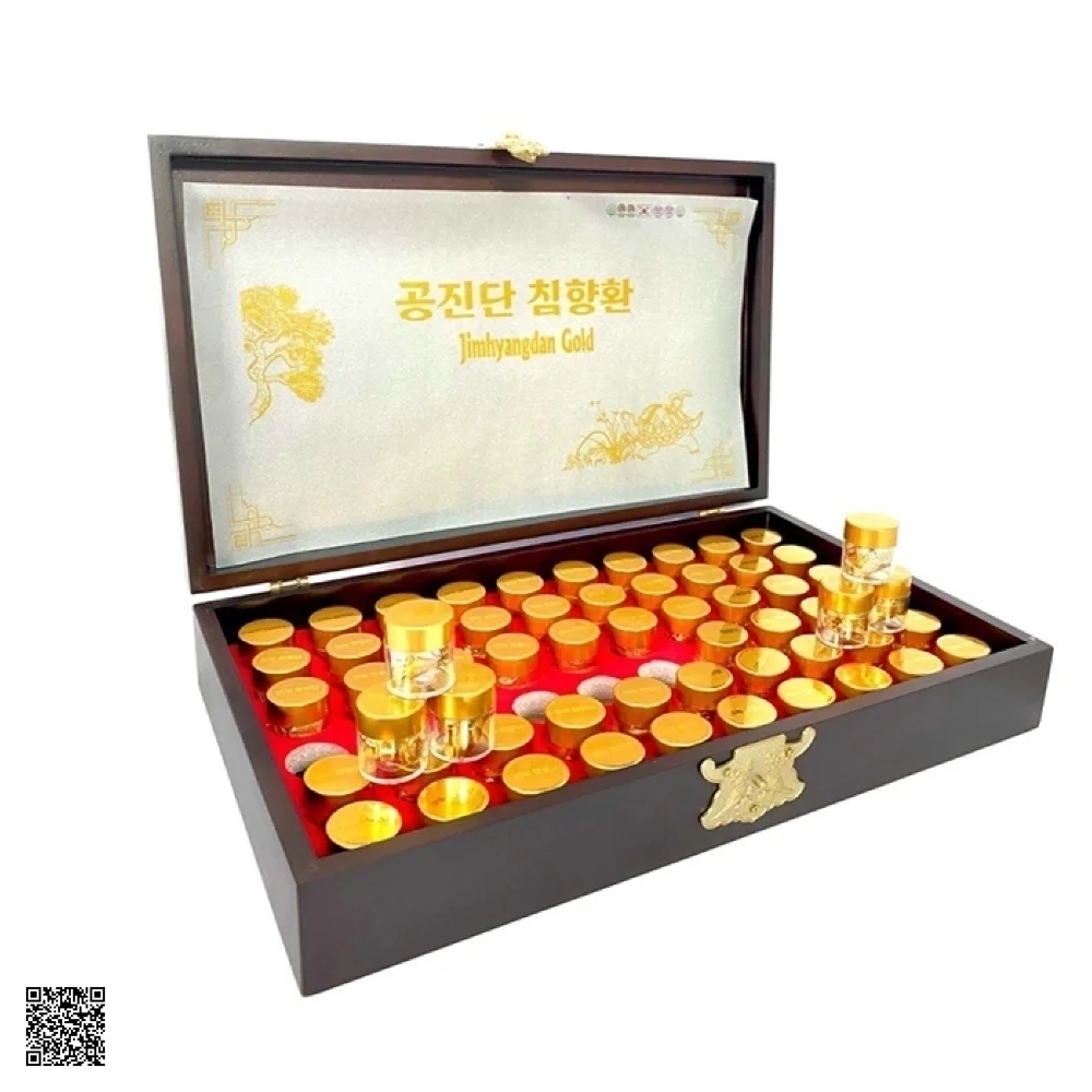 An Cung Trầm Hương Jimhyangdan Gold Hộp Gỗ 60 Viên