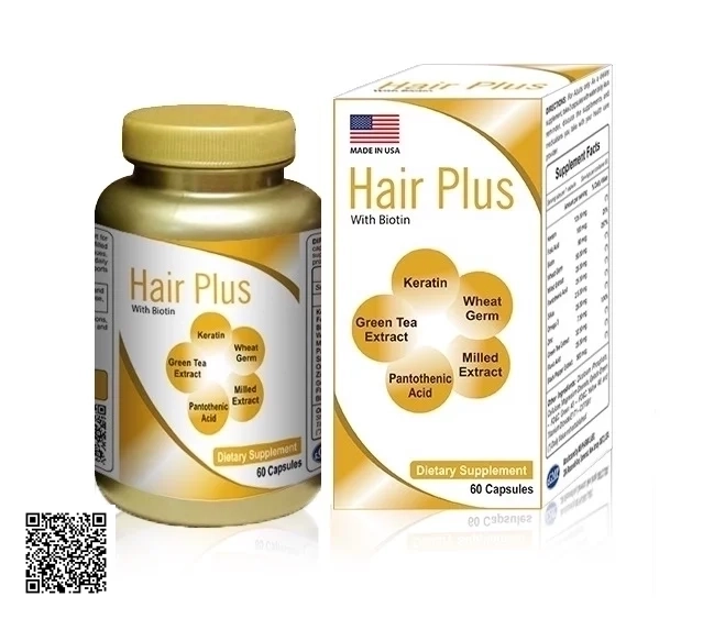 Viên Uống Mọc Tóc, Ngăn Rụng Tóc Hair Plus Của Mỹ (60 Viên)