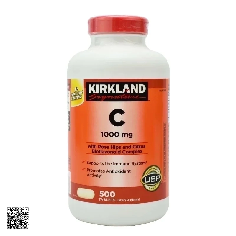 Kirkland Signature Vitamin C - Viên Uống Bổ Sung Vitamin C (1000mg x 500 Viên)