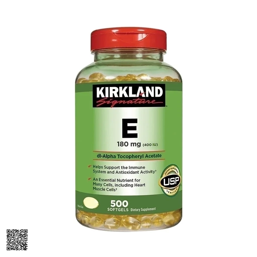 Kirkland Signature Vitamin E 400 IU - Viên Uống Bổ Sung Vitamin E (500 Viên)