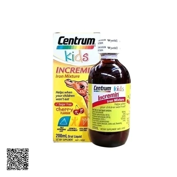 Centrum Kids Incremin Iron Mixture 200ml - Siro Dành Cho Trẻ Biếng Ăn