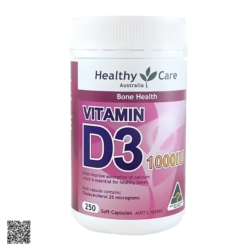 Viên Uống Chống Loãng Xương Healthy Care Vitamin D3 1000IU