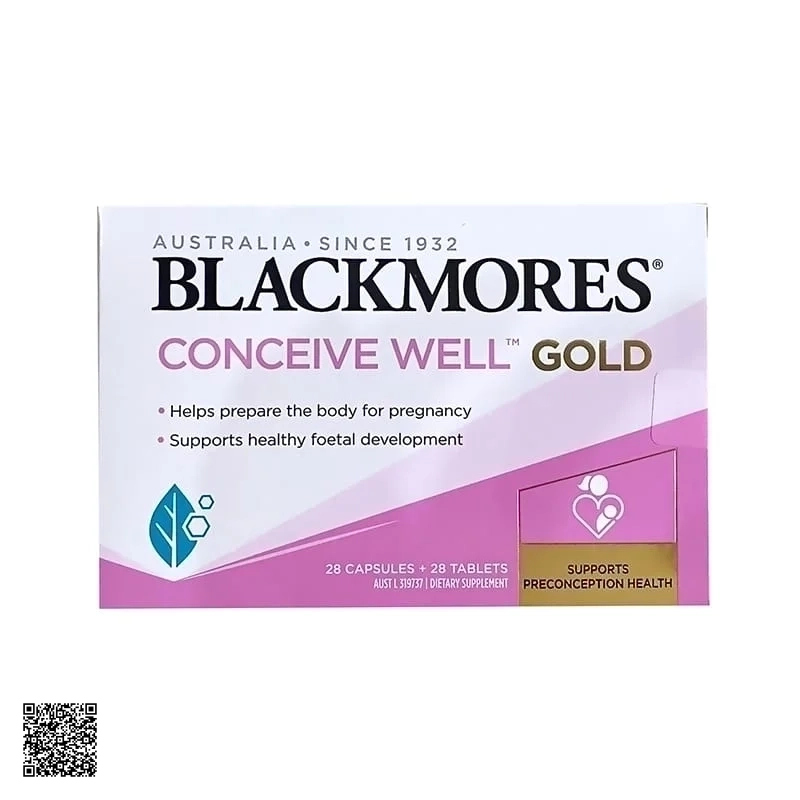 Viên Uống Tăng Khả Năng Thụ Thai Cho Nữ Blackmores Pre-Conception Conceive Well Gold