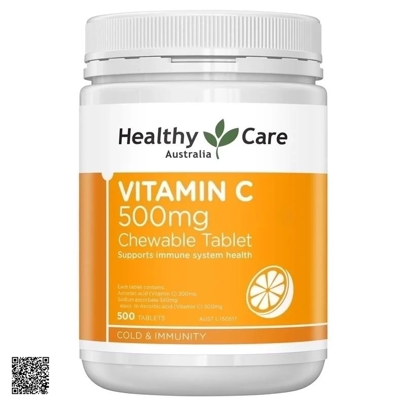 Viên Nhai Mềm Bổ Sung Vitamin C Healthy Care Vitamin C 500mg