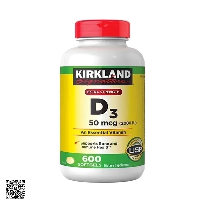 Kirkland Signature D3 2000 IU - Viên Uống Bổ Sung Vitamin D3 Từ Mỹ