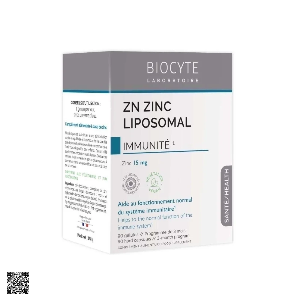 Biocyte Zn Zinc Liposomal Viên Uống Bổ Sung Kẽm Từ Pháp