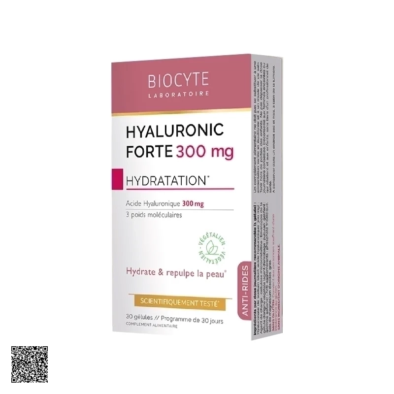 Hyaluronic Acid Biocyte Hyaluronic Forte 300mg Viên Uống Bổ Sung Hyaluronic Acid (2 Vỉ x 15 Viên)