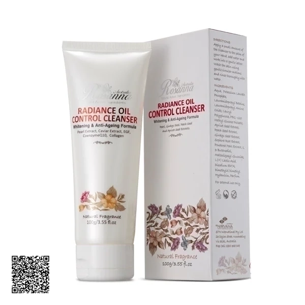 Sửa Rửa Mặt Trắng Da, Chống Lão Hóa Rosanna Radiance Oil Control Cleanser 100g