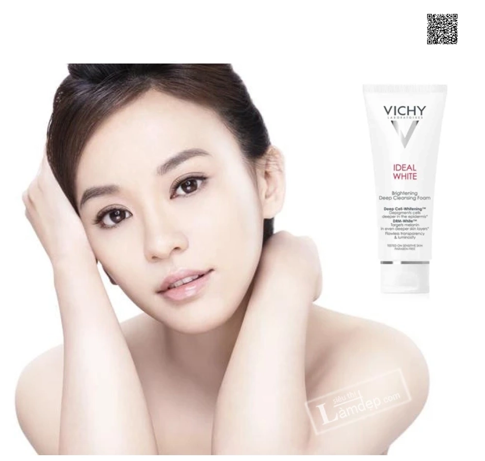 Sữa Rửa Mặt Tạo Bọt Dưỡng Trắng Da Vichy Ideal White Brightening Deep Cleansing Foam 100ml