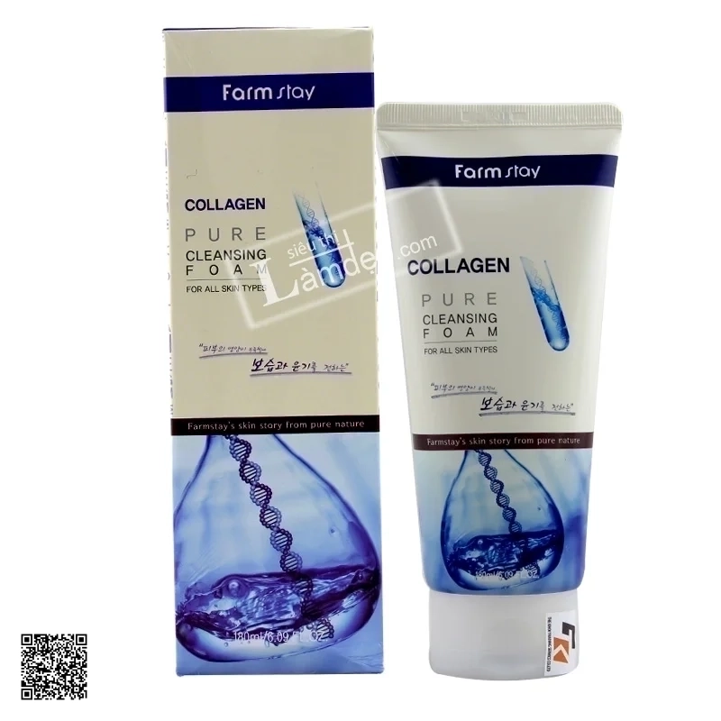 Sữa Rửa Mặt Trẻ Hóa Da Chiết Xuất Collagen Farm Pure Collagen Cleansing Foam