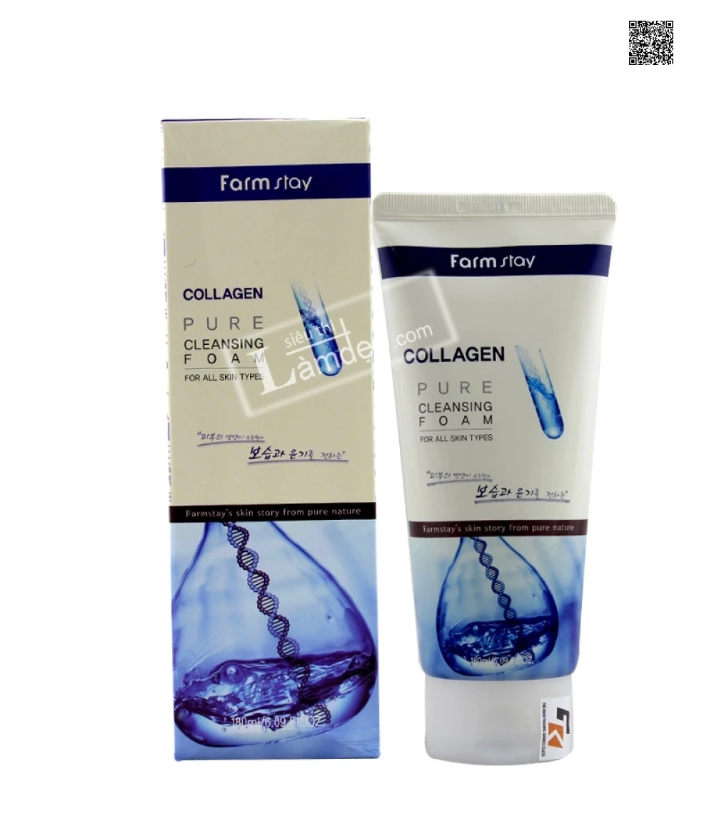 Sữa Rửa Mặt Trẻ Hóa Da Chiết Xuất Collagen Farm Pure Collagen Cleansing Foam