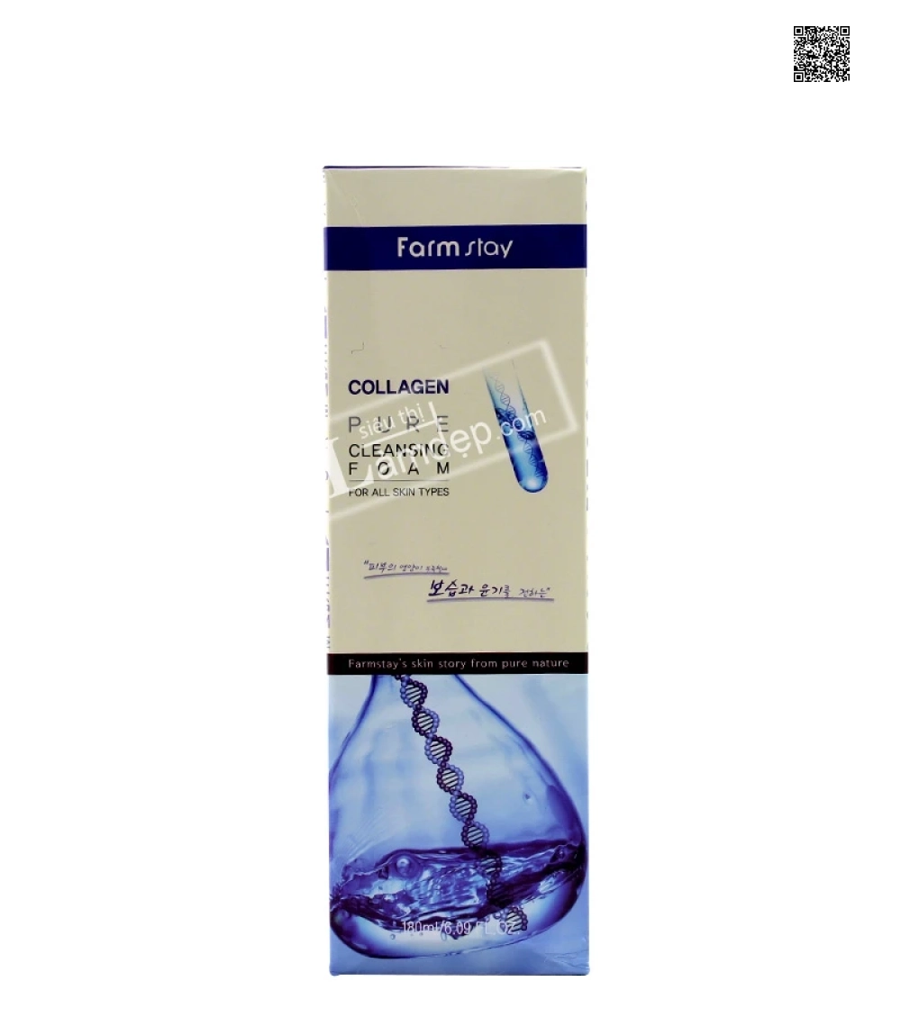 Sữa Rửa Mặt Trẻ Hóa Da Chiết Xuất Collagen Farm Pure Collagen Cleansing Foam