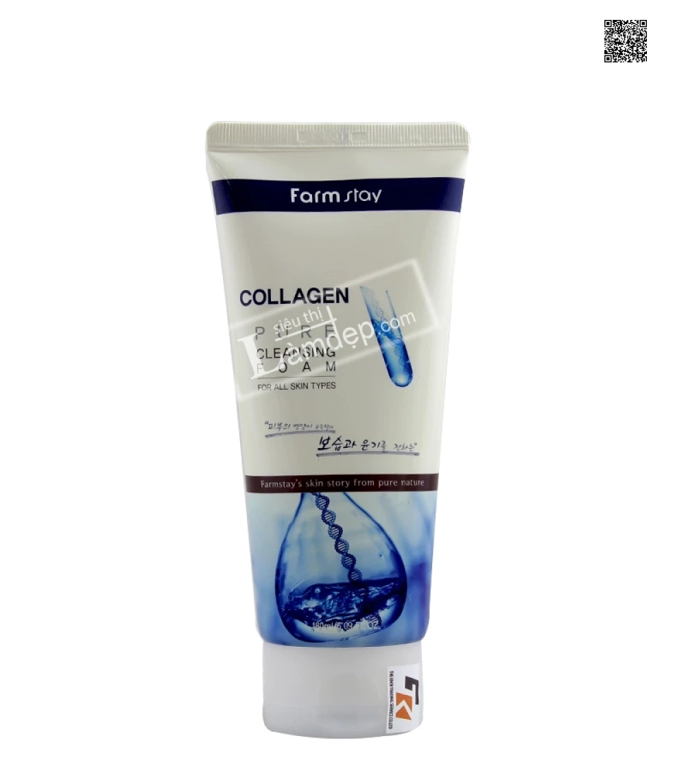 Sữa Rửa Mặt Trẻ Hóa Da Chiết Xuất Collagen Farm Pure Collagen Cleansing Foam