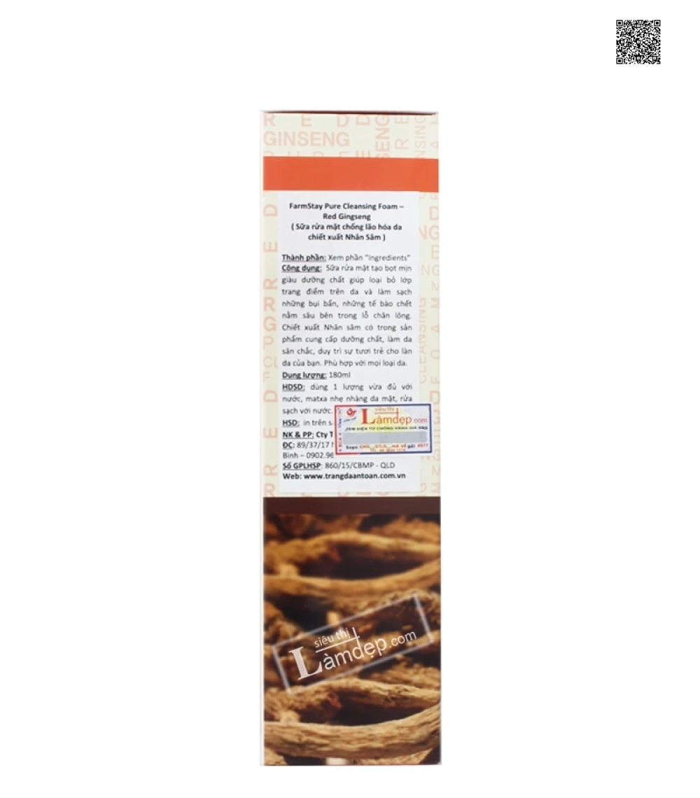 sua-rua-mat-chong-lao-hoa-da-chiet-xuat-nhan-sam-farmstay-pure-cleansing-foarm-red-ginseng-180ml