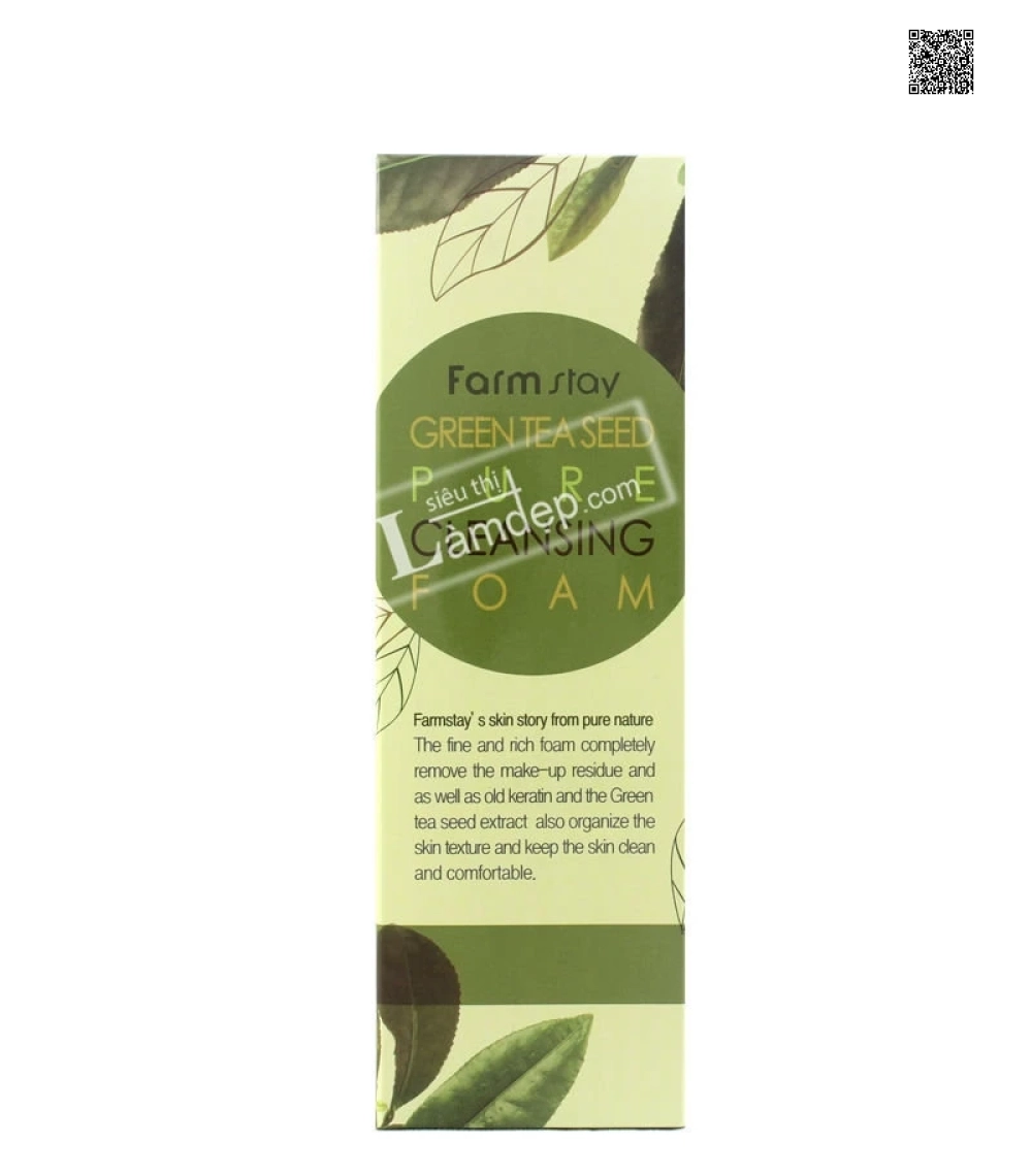 Sữa Rửa Mặt Mềm Mịn Da Chiết Xuất Trà Xanh FarmStay Pure Cleansing Foam - Green Tea Seed