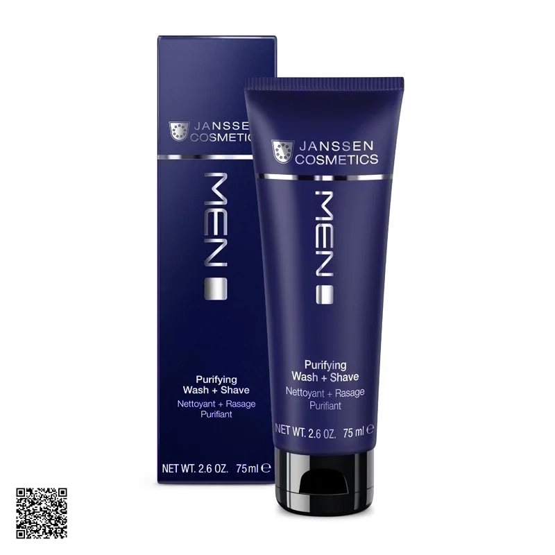 Kem Rửa Mặt Và Cạo Râu Cho Nam Janssen Purifying Wash + Shave