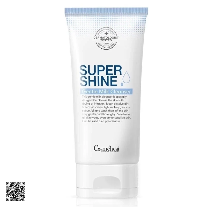 Sữa Rửa Mặt Không Bọt CosmeHeal Super Shine Gentle Milk Cleanser