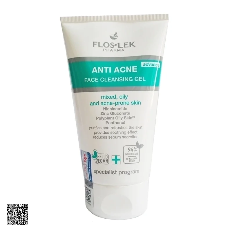Sữa Rửa Mặt Cho Da Dầu Mụn Floslek Anti Acne Face Cleansing Gel 125ml