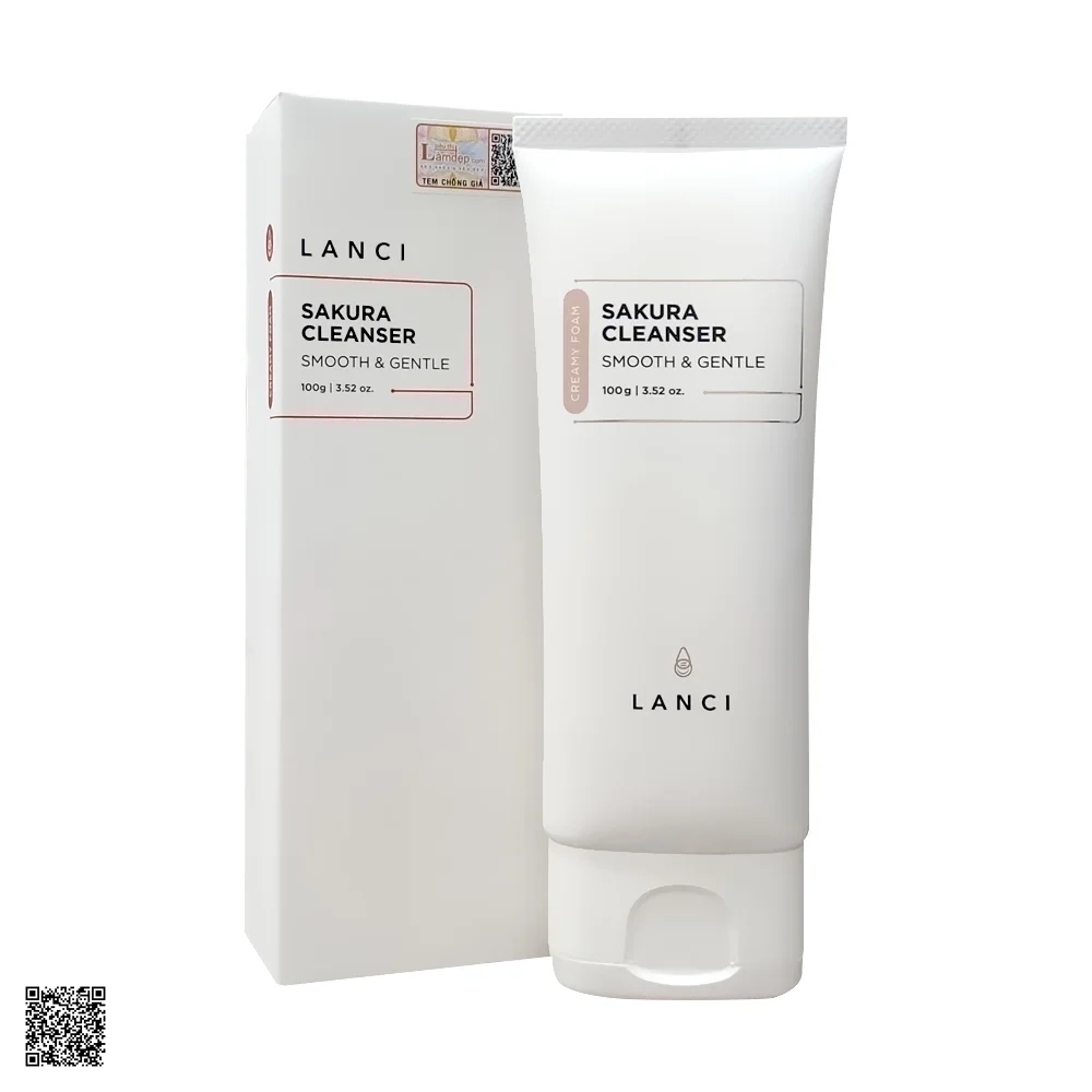 Lanci Sakura Cleanser Smooth & Gentle - Sữa Rửa Mặt Dịu Nhẹ