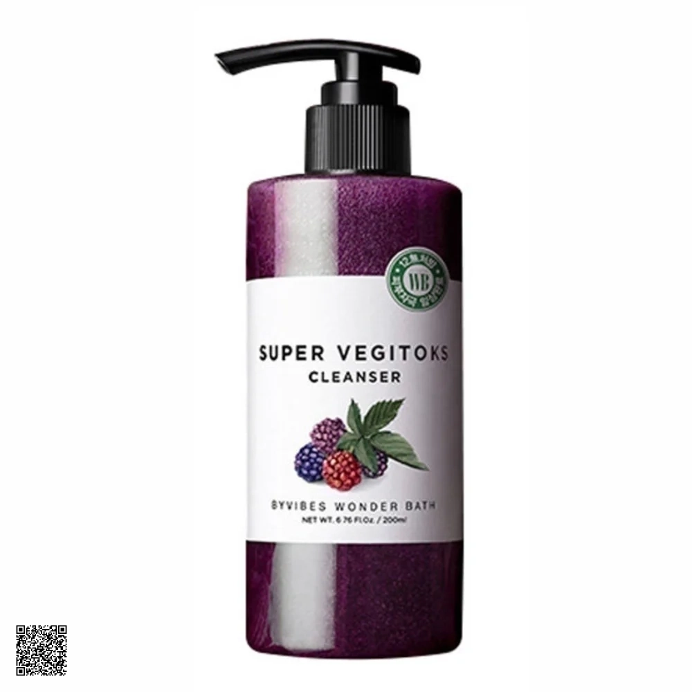Super Vegitoks Cleanser - Sữa Rửa Mặt 3 In 1 Chống Lão Hoá Từ Mâm Xôi