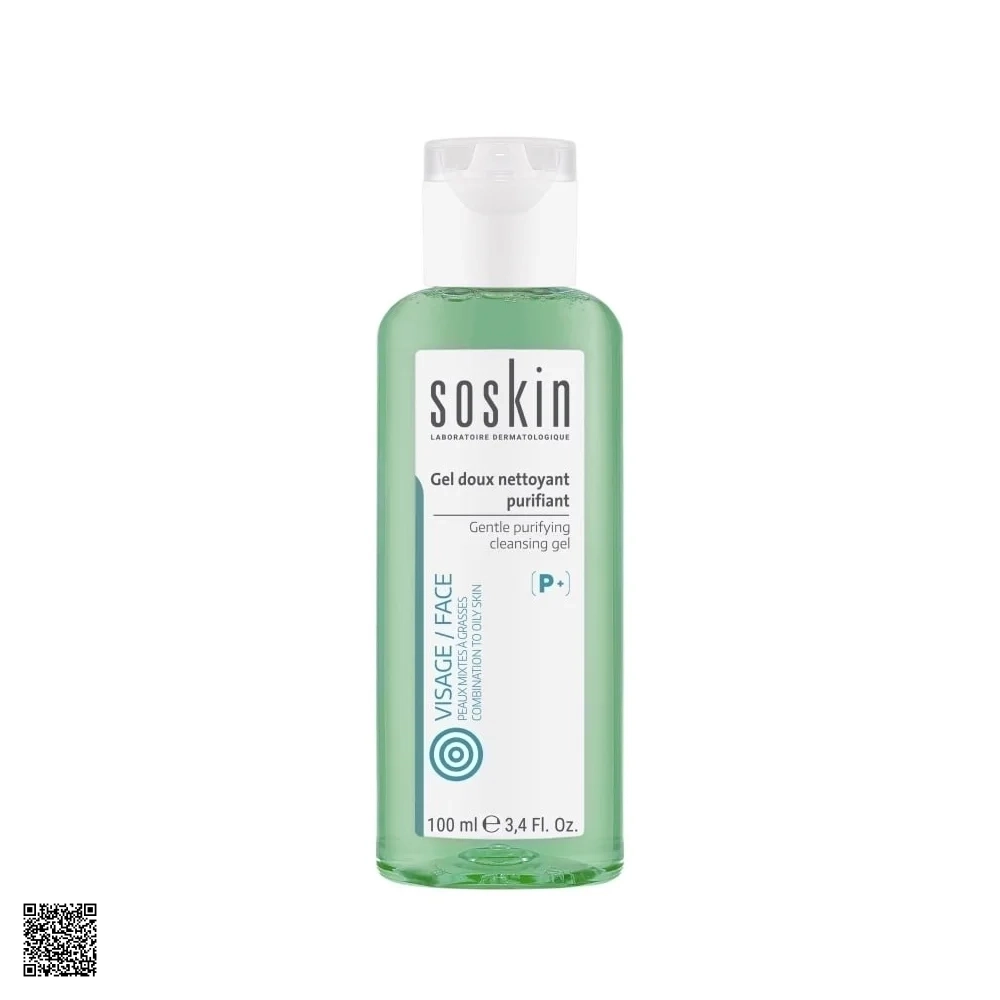 Soskin Gentle Purifying Cleansing Gel - Gel Rửa Mặt Làm Sạch Sâu (100ml)