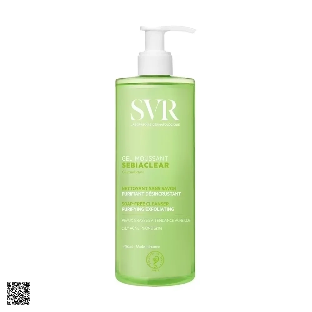 SVR Sebiaclear Gel Moussant - Gel Rửa Mặt Cho Da Dầu Mụn, Da Nhạy Cảm